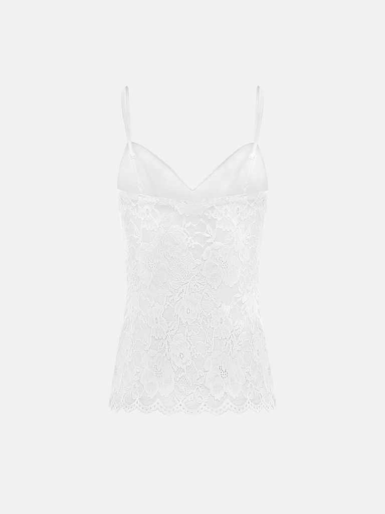 Lace top with thin straps