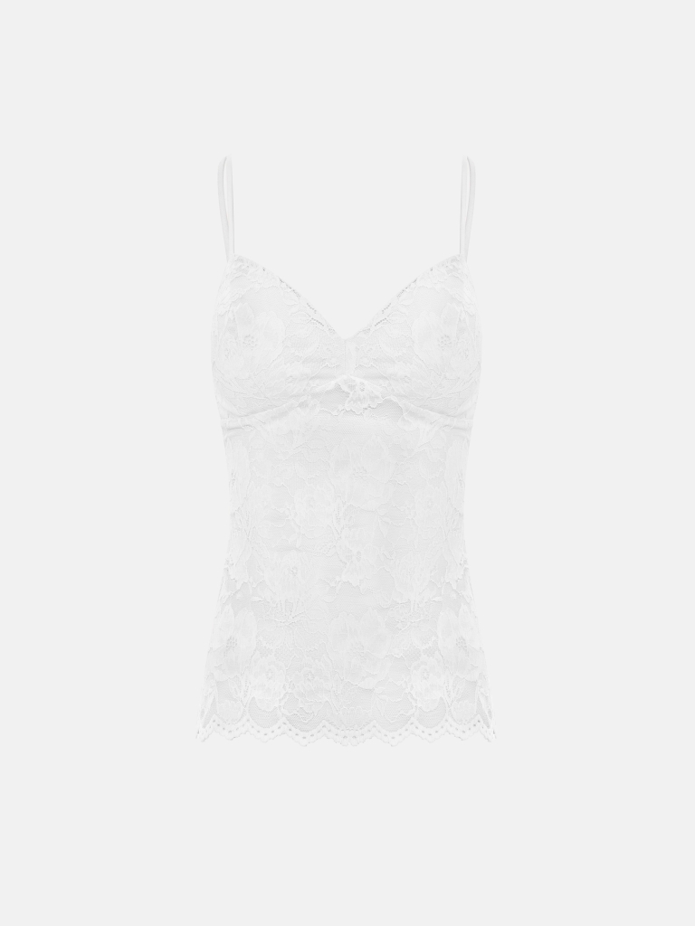 Lace top with thin straps