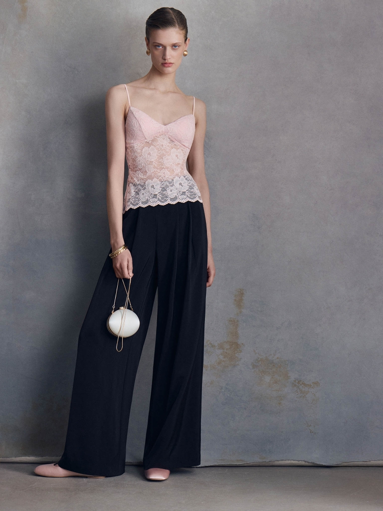 Lace top with thin straps