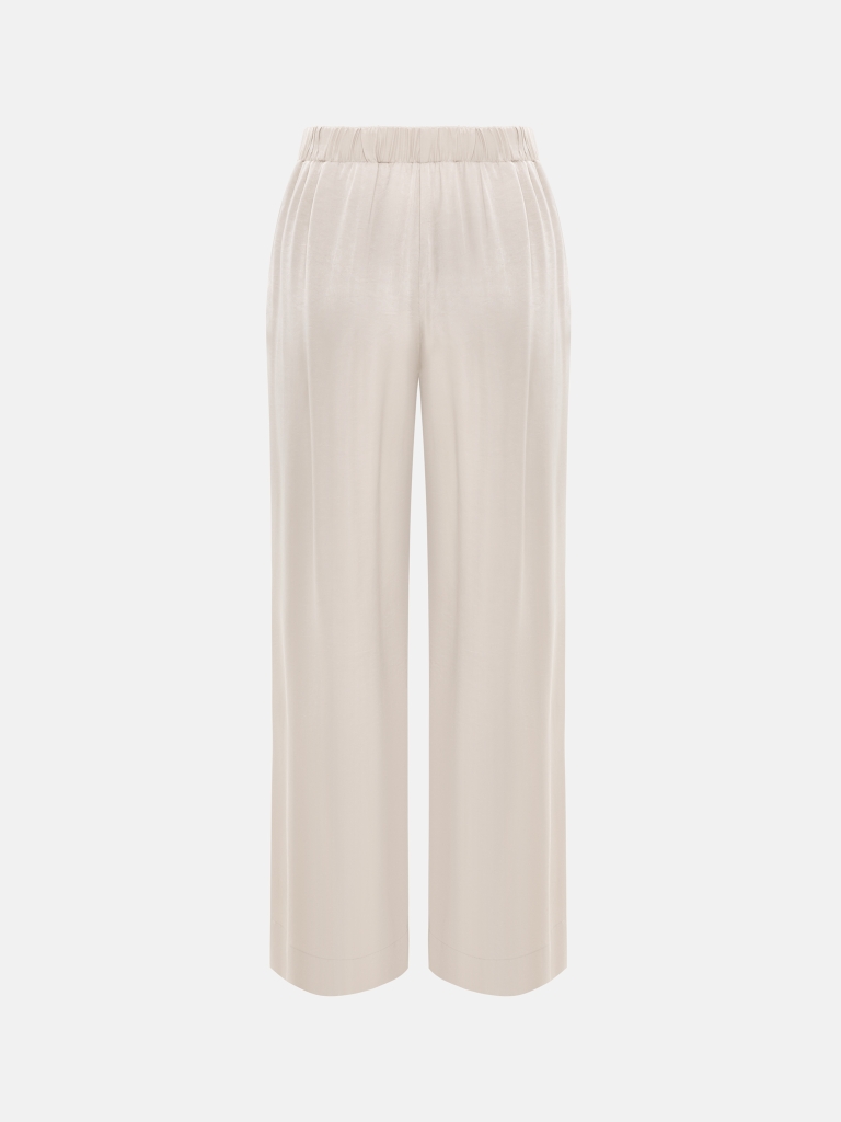 Flared viscose trousers