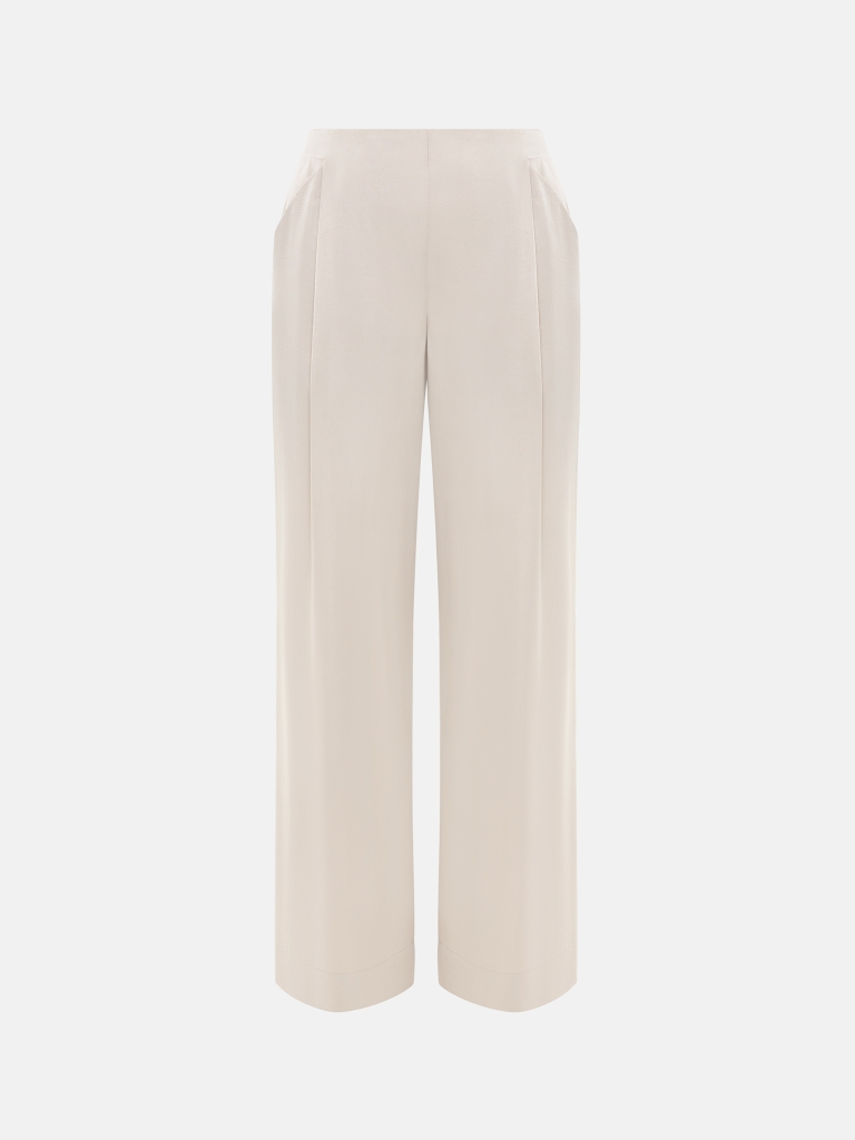 Flared viscose trousers