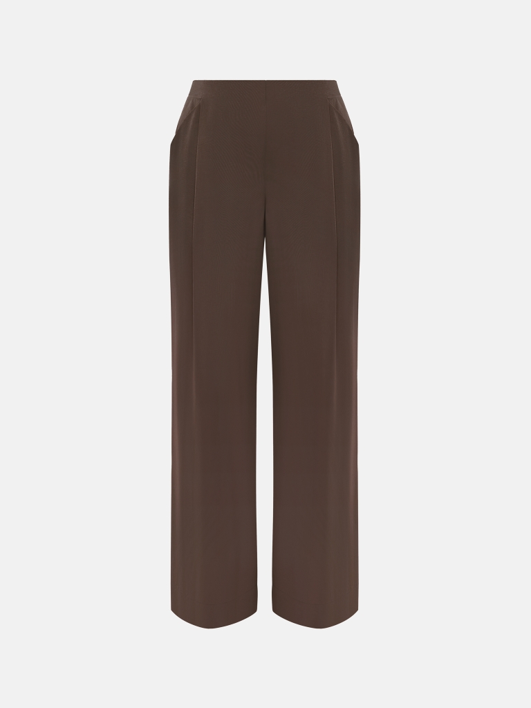 Flared viscose trousers