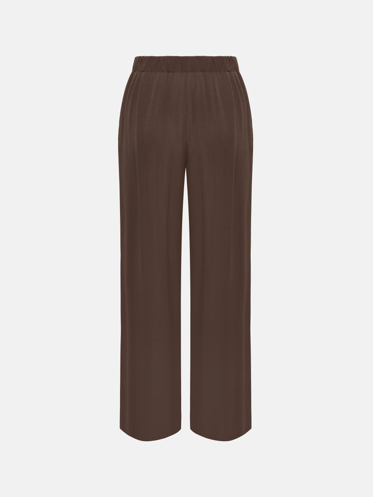Flared viscose trousers