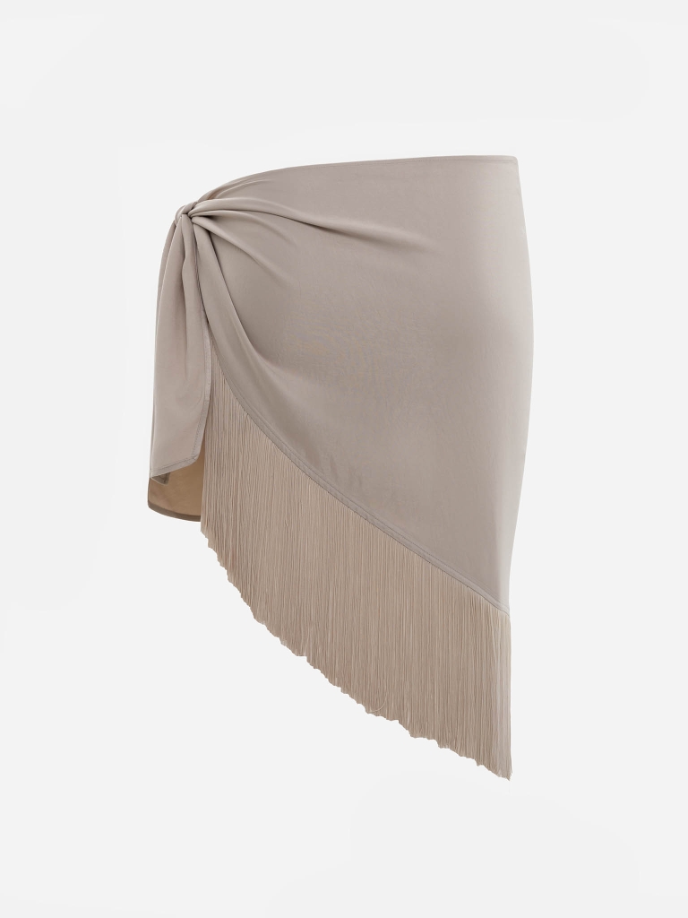 Viscose headscarf with long fringe
