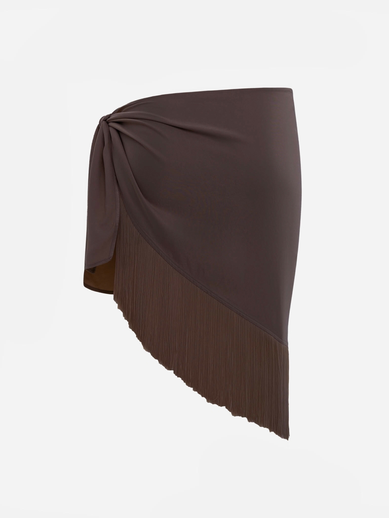 Viscose headscarf with long fringe