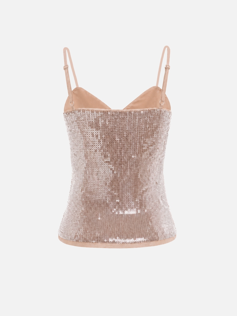 Sequin top with thin straps