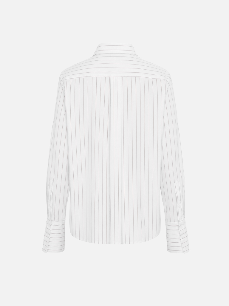 Loose-fitting striped shirt with a matching tie