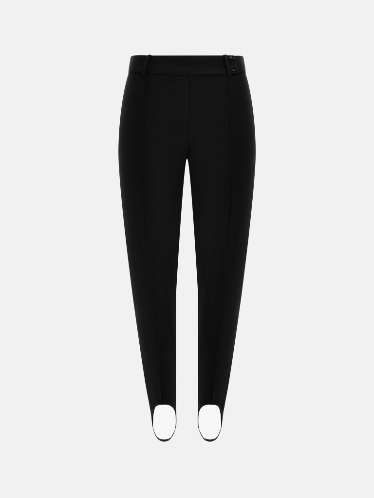 Slim-fit trousers with straps