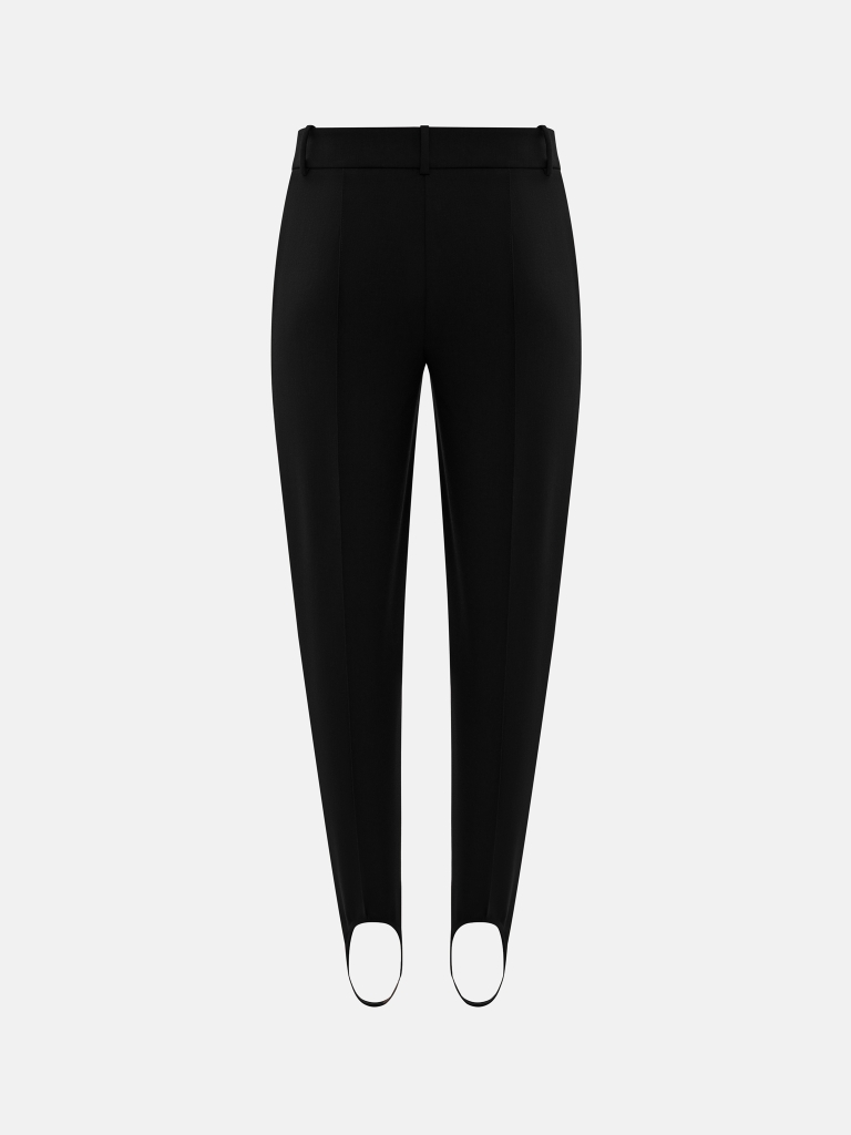 Slim-fit trousers with straps