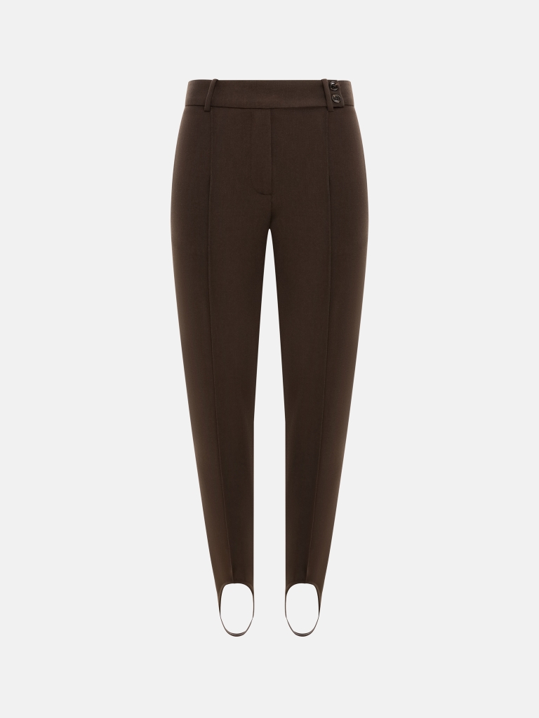 Slim-fit trousers with straps