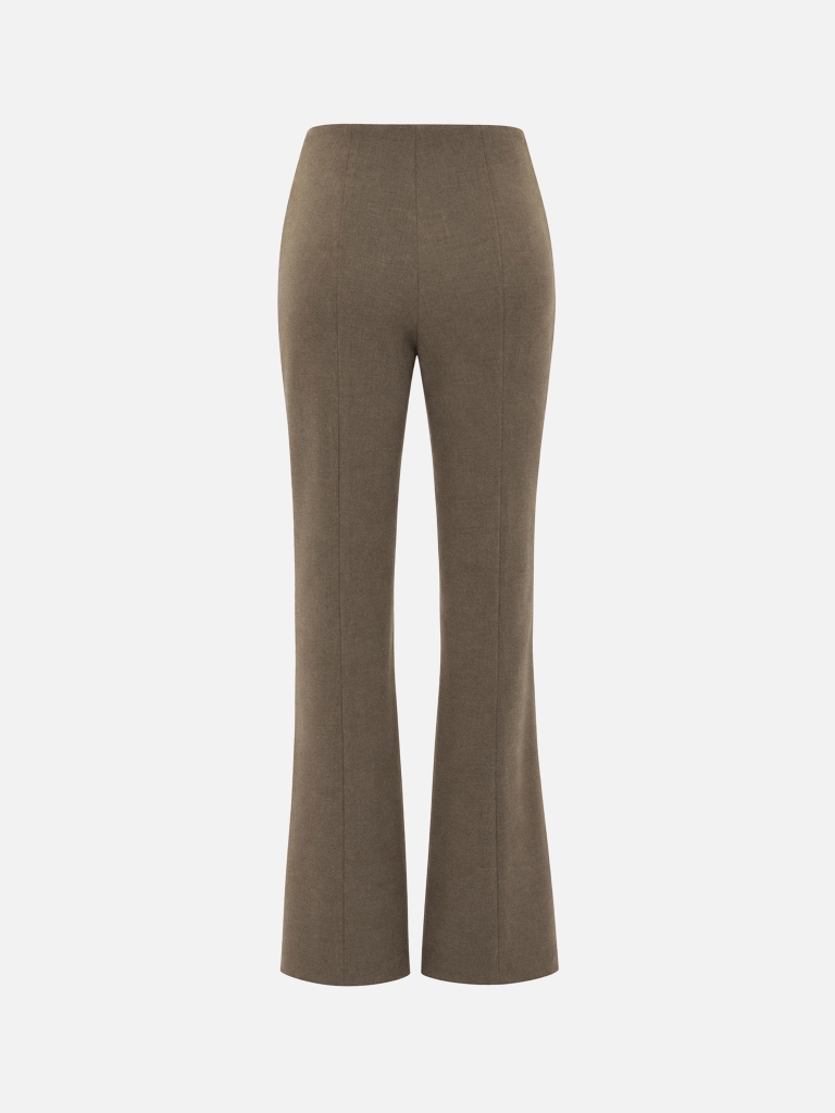 Flared suiting trousers with creases