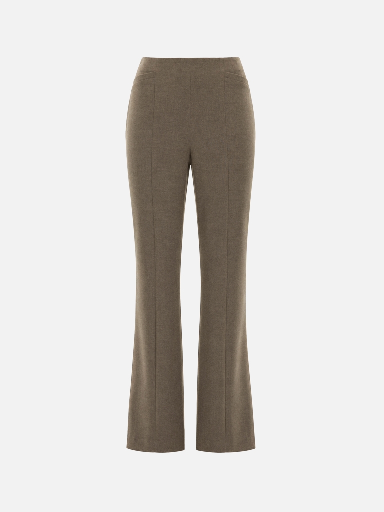 Flared suiting trousers with creases