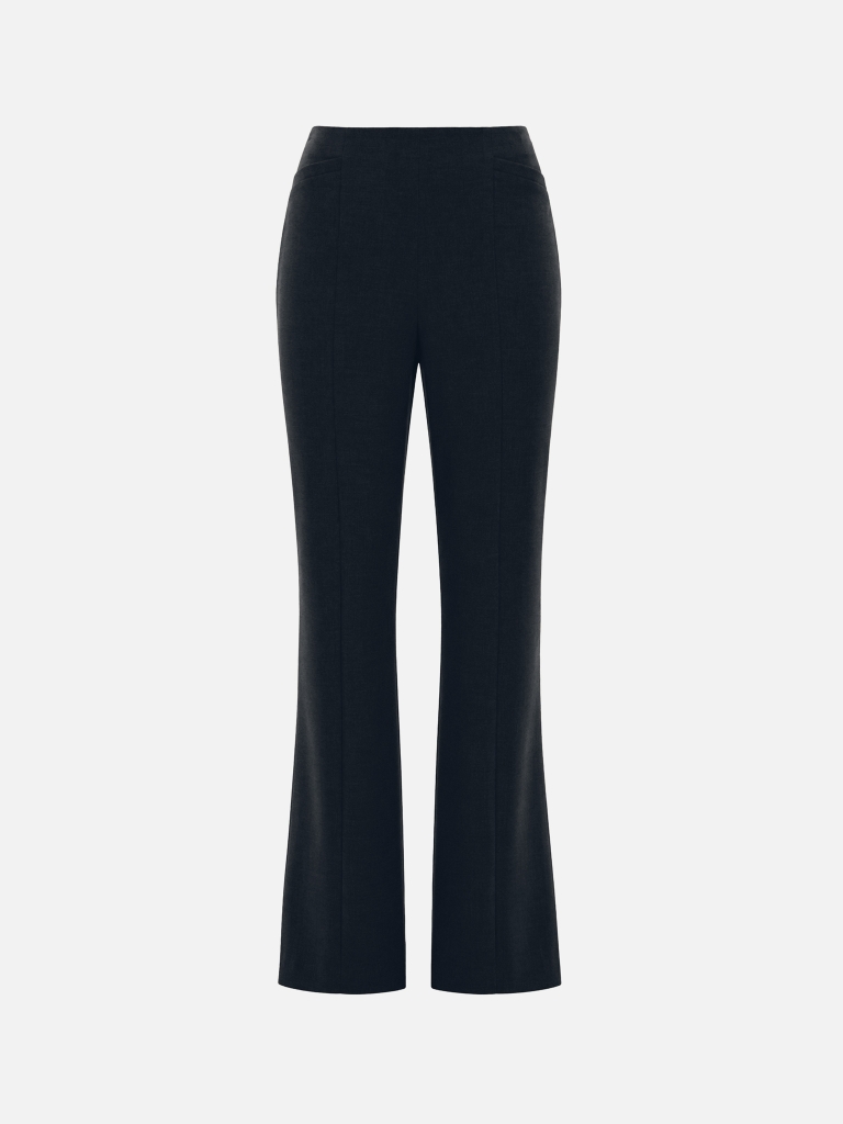 Flared suiting trousers with creases