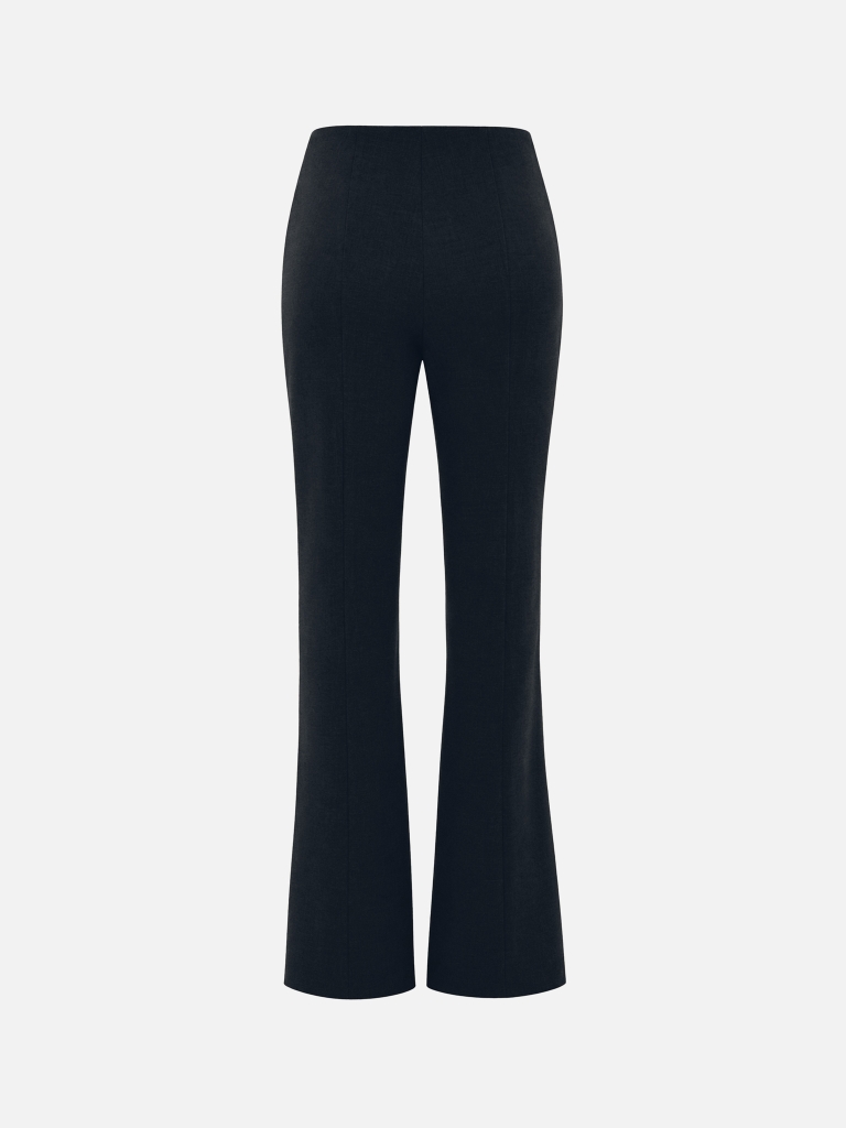 Flared suiting trousers with creases