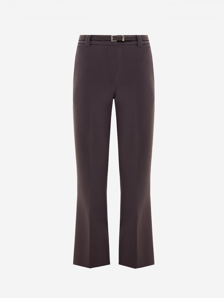 Straight suiting trousers with a wide belt