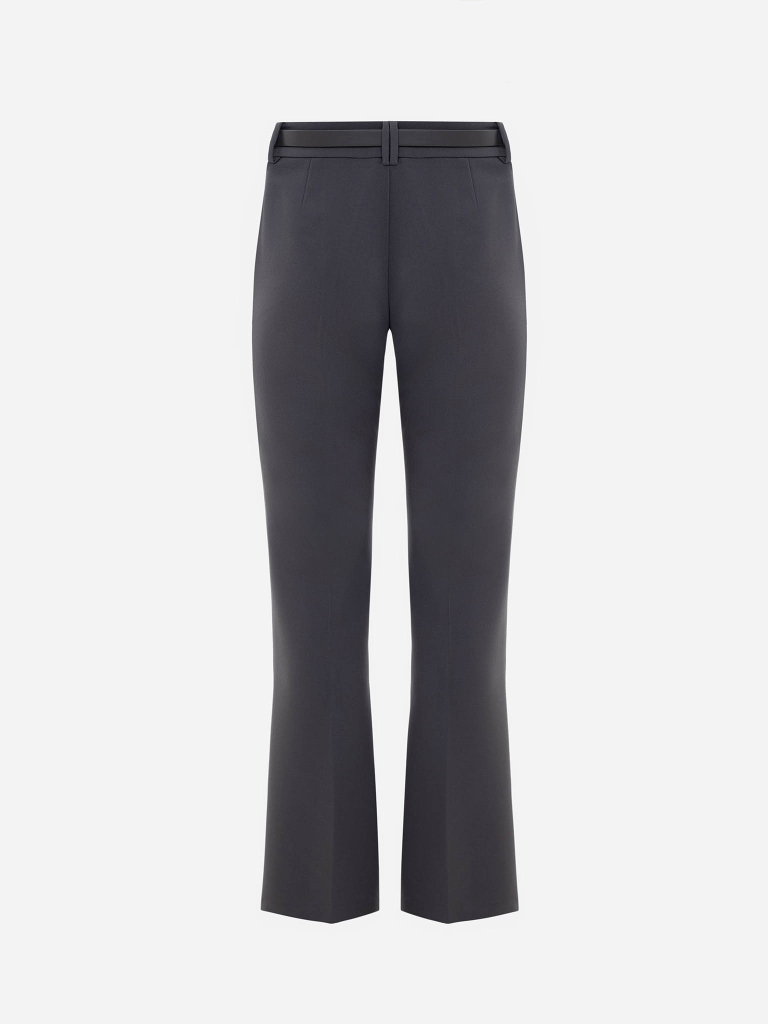 Straight suiting trousers with a wide belt