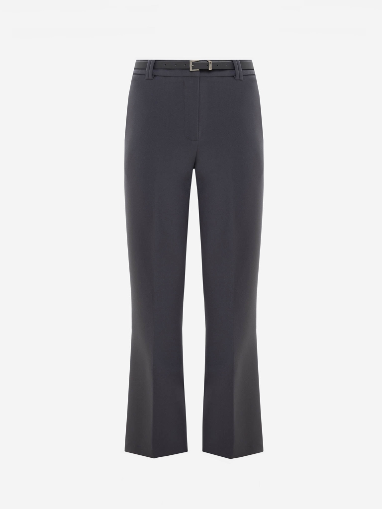 Straight suiting trousers with a wide belt