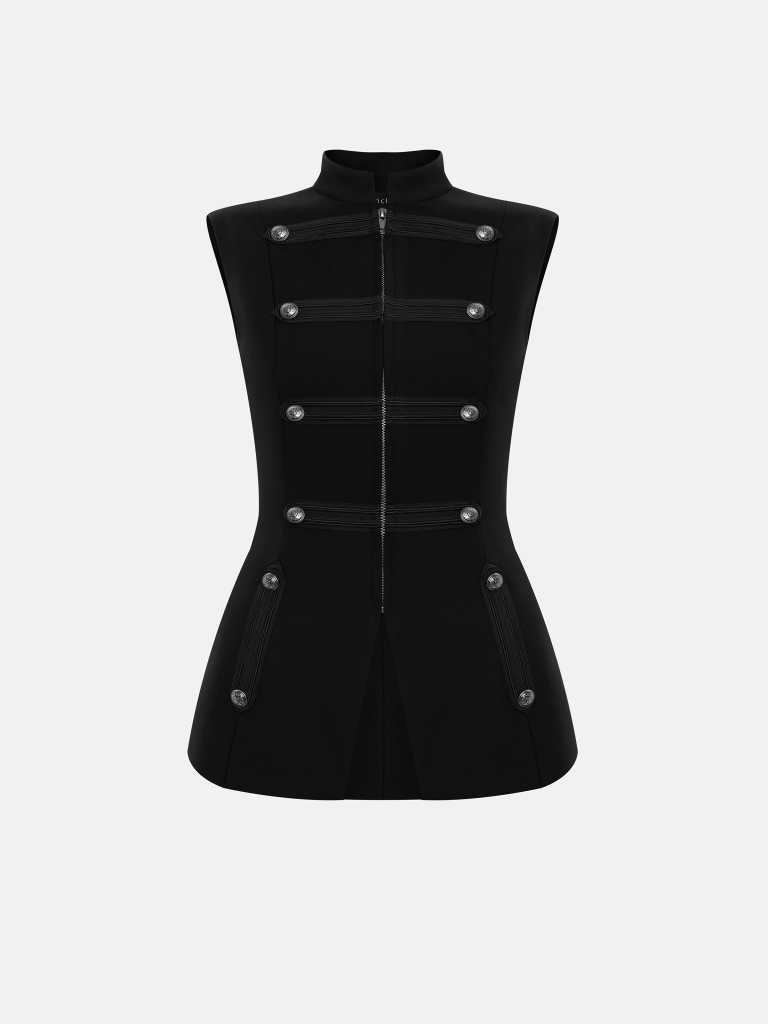 Fitted hussar-style waistcoat