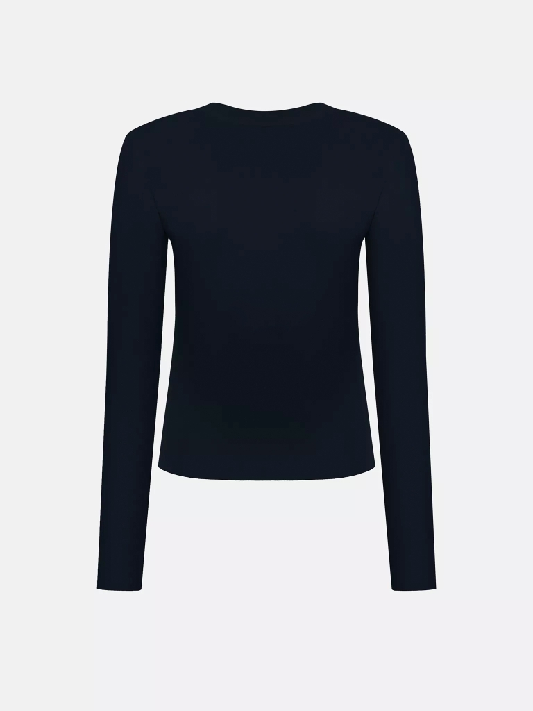 Knitted jumper with Asian-inspired detailing