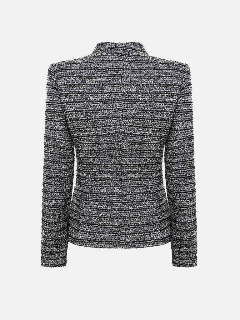 Fitted jacket in bouclé yarn
