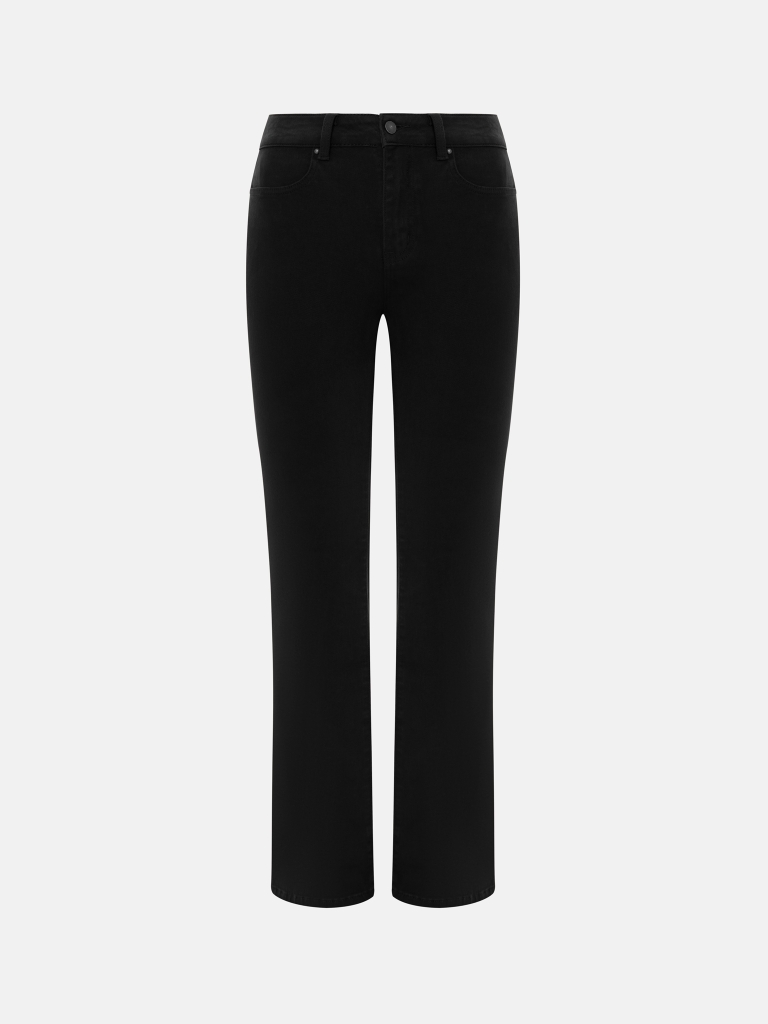 Straight mid-rise jeans