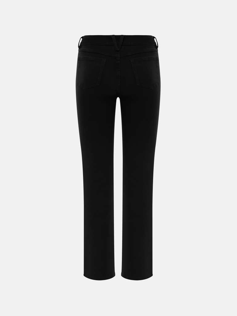Straight mid-rise jeans