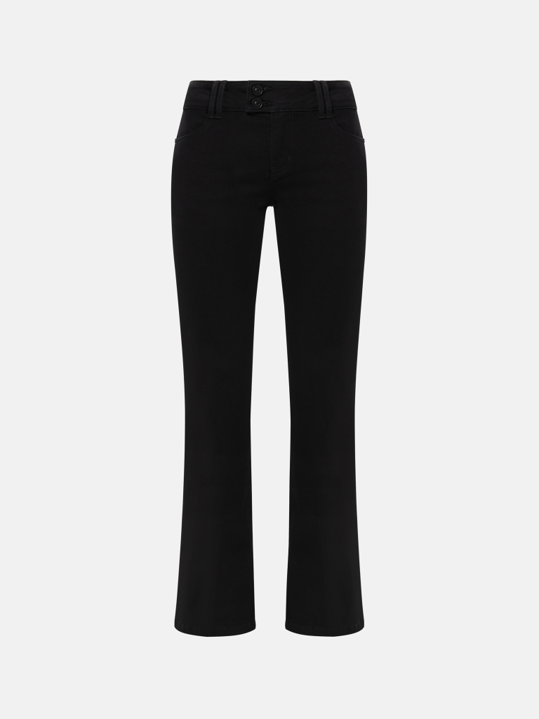 Straight-leg jeans with a wide waistband