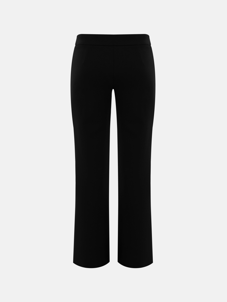 Straight-leg trousers with a zip fastening