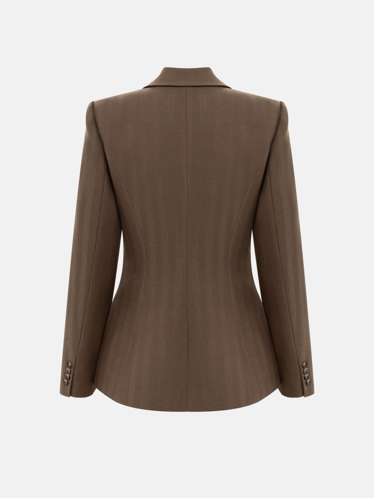 Taillierte Jacke mit schrägen Seitentaschen