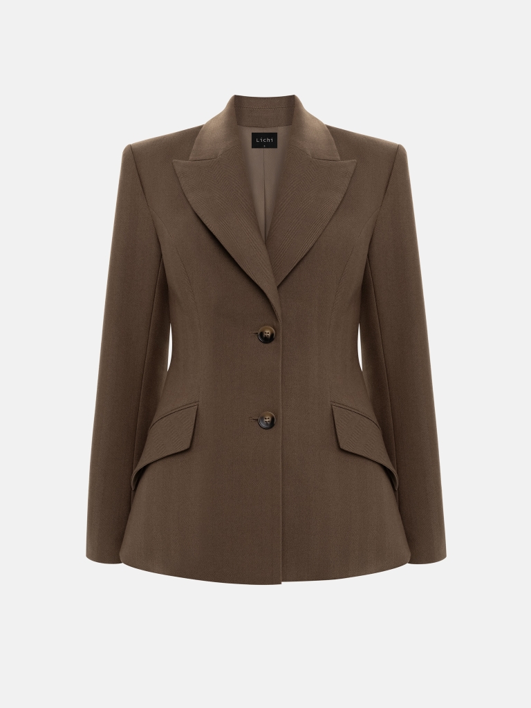 Taillierte Jacke mit schrägen Seitentaschen