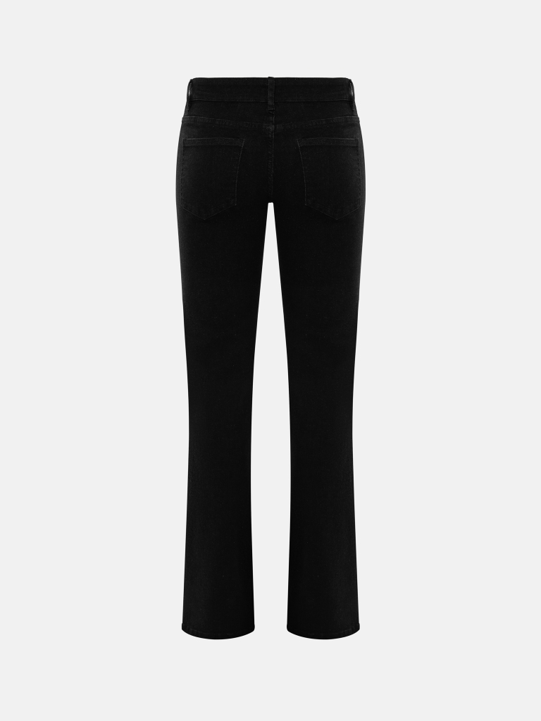 Flared mid-rise jeans