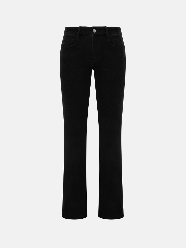 Flared mid-rise jeans