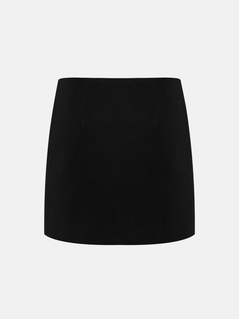 Low-rise mini skirt