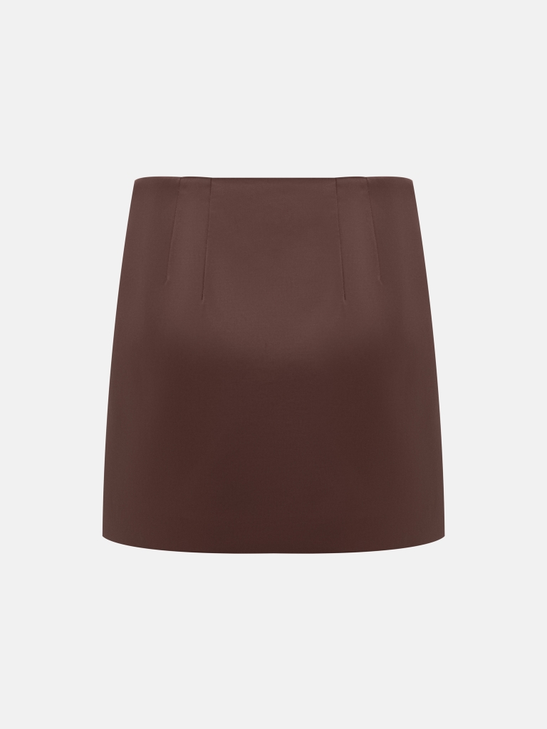 Low-rise mini skirt