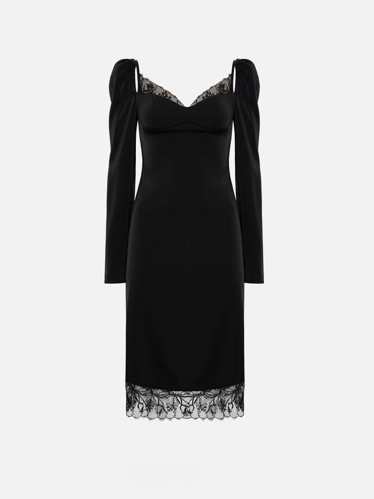 Midi-Kleid aus Jersey mit Lagen-Effekt