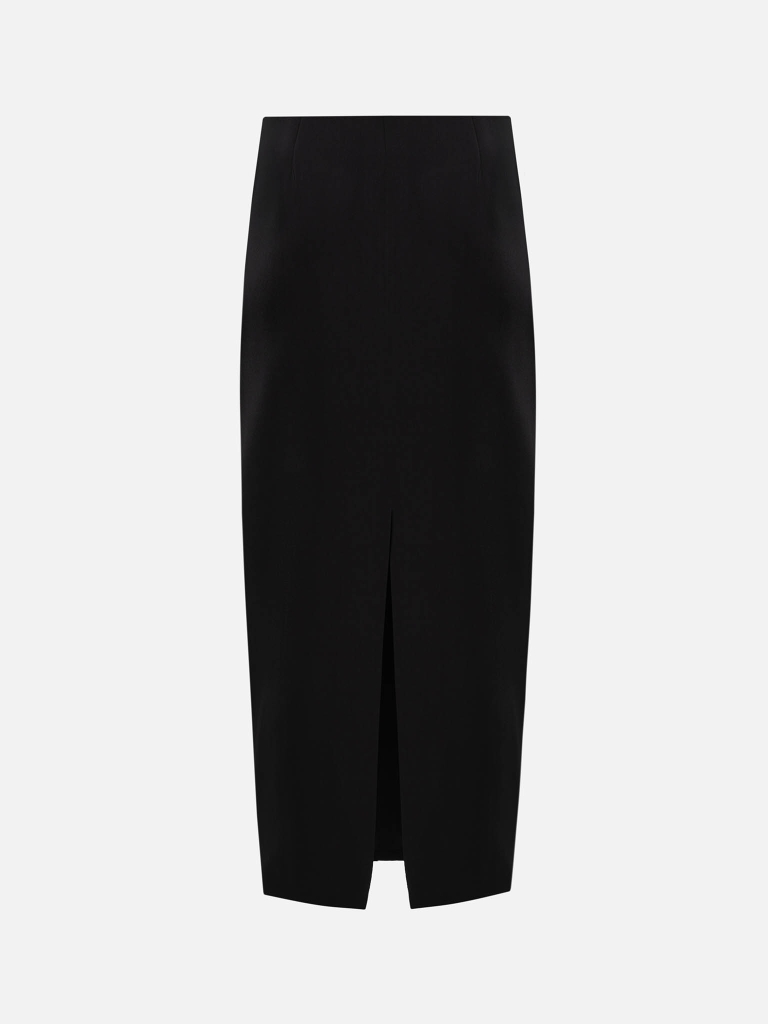 Maxi pencil skirt with a slit