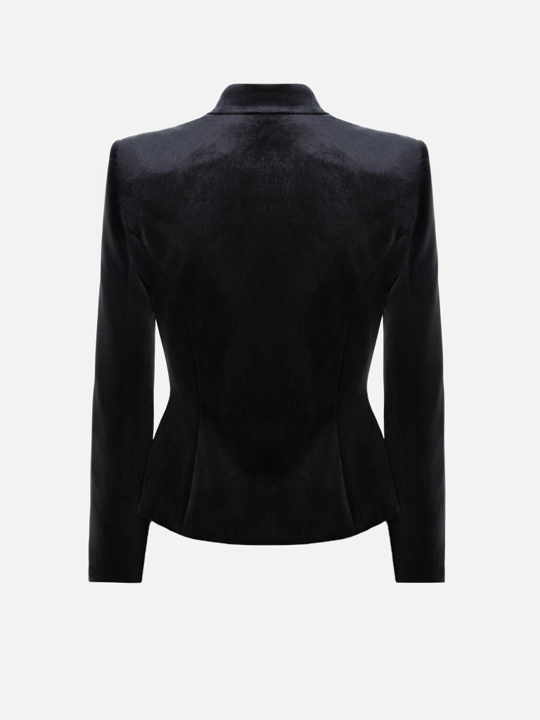 Fitted velvet jacket