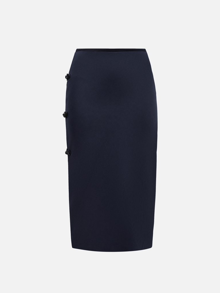Pencil skirt with embellishments