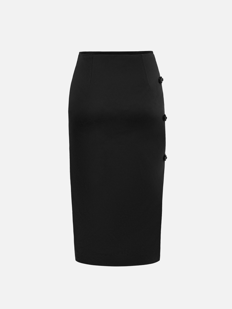 Pencil skirt with embellishments