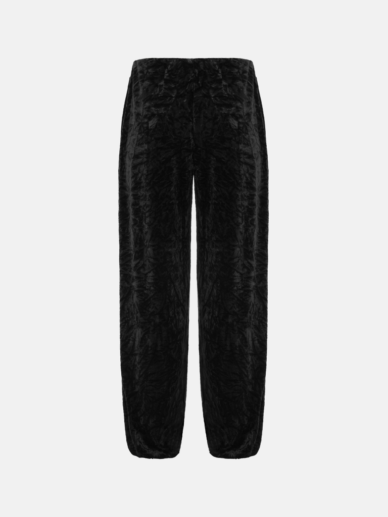 Velvet balloon trousers