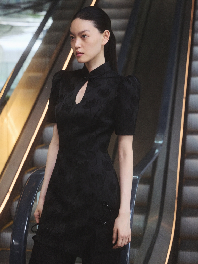 Jacquard mini dress