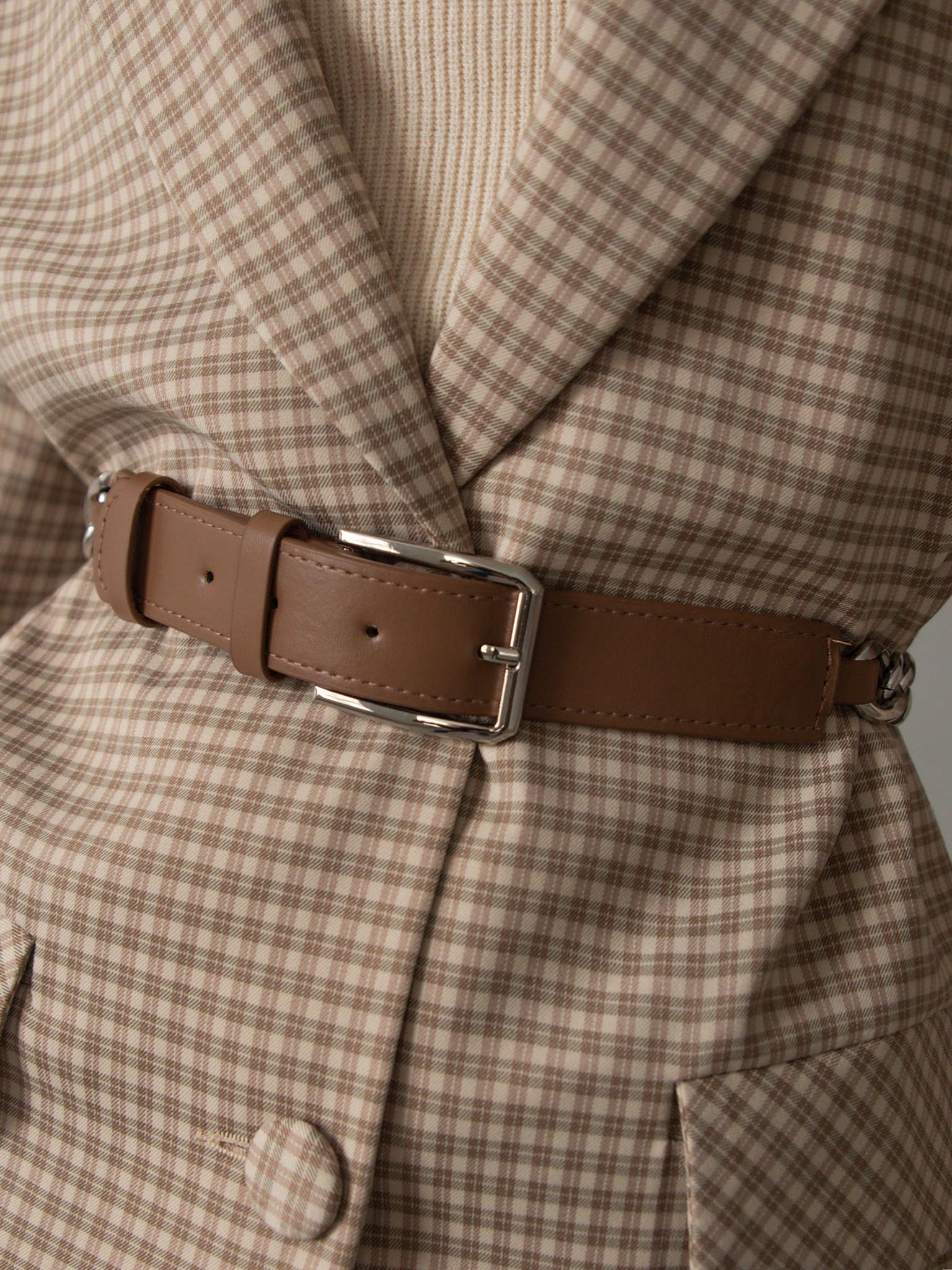 Комбинированный ремень с цепочной вставкой