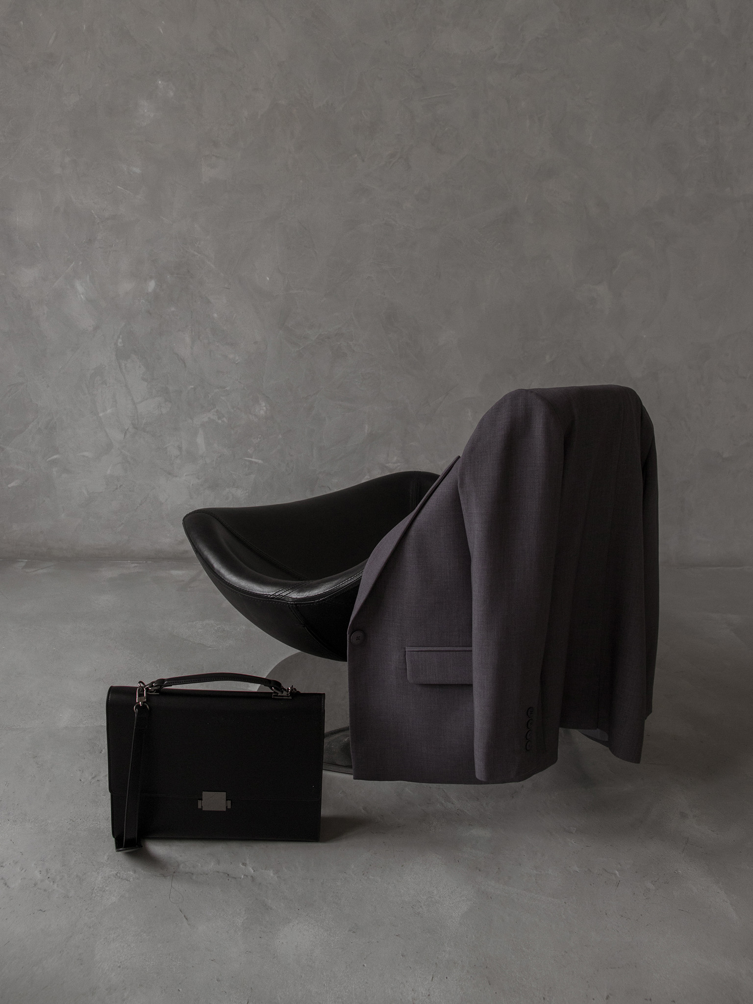 Vegan-leather briefcase