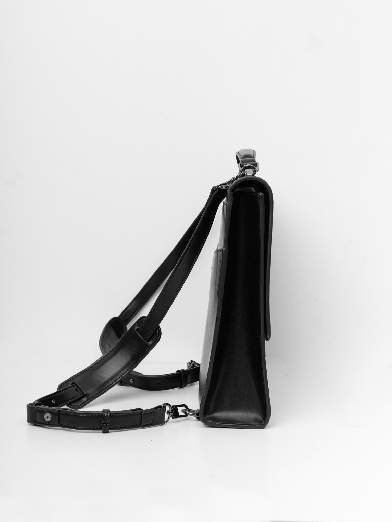 Vegan-leather briefcase