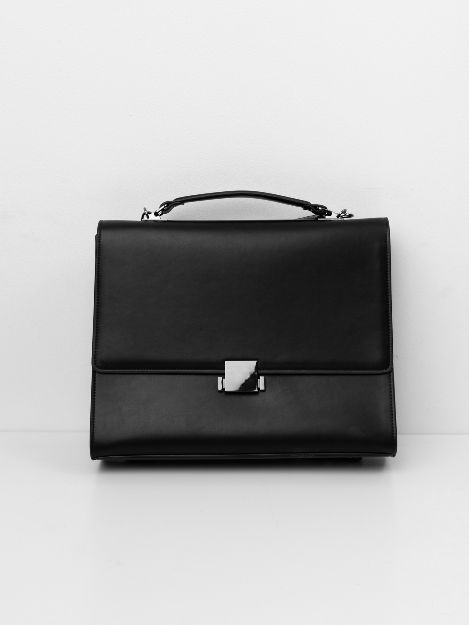 Vegan-leather briefcase
