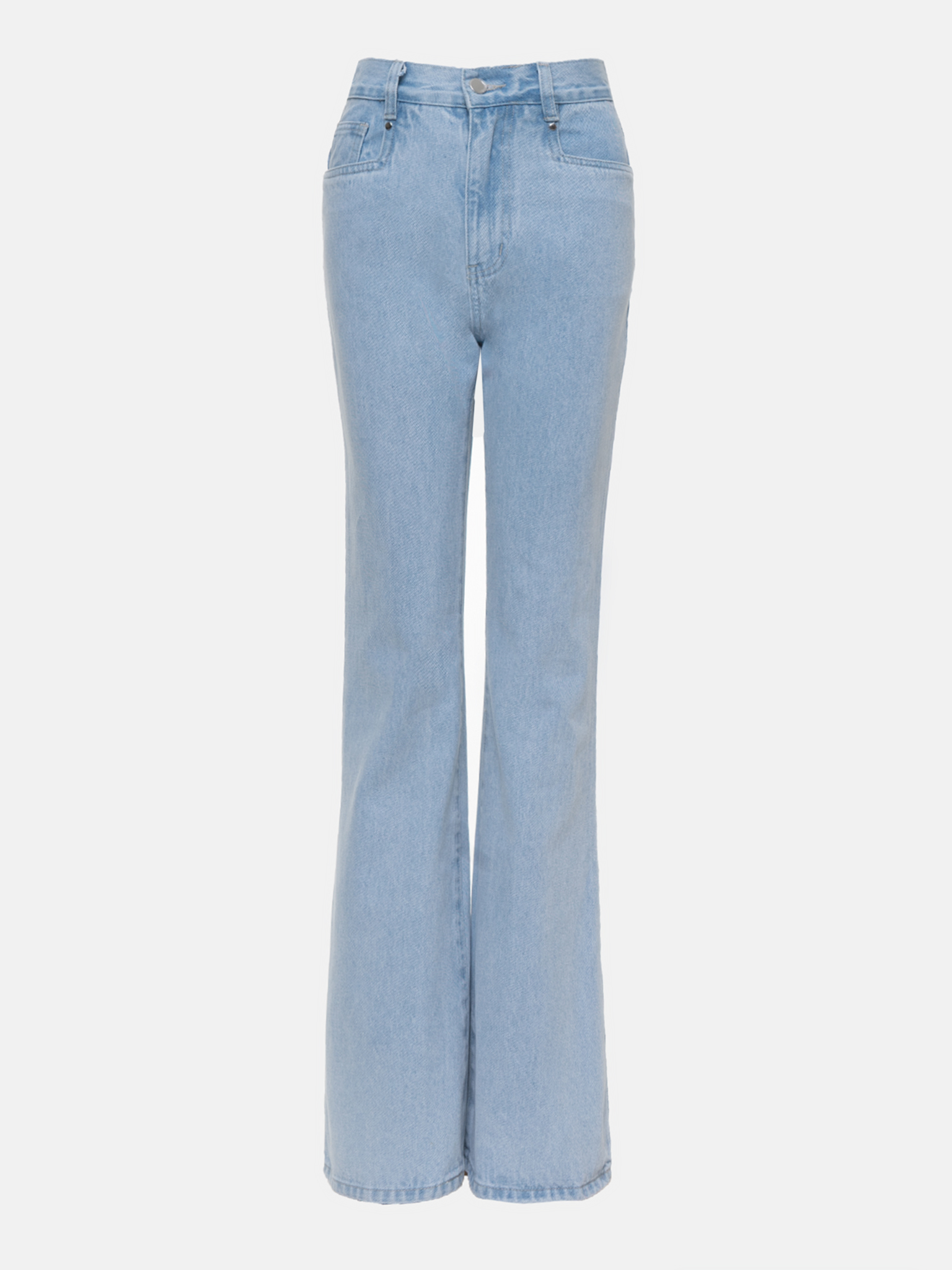 Flared-Jeans mit quadratisch geformten Taschen