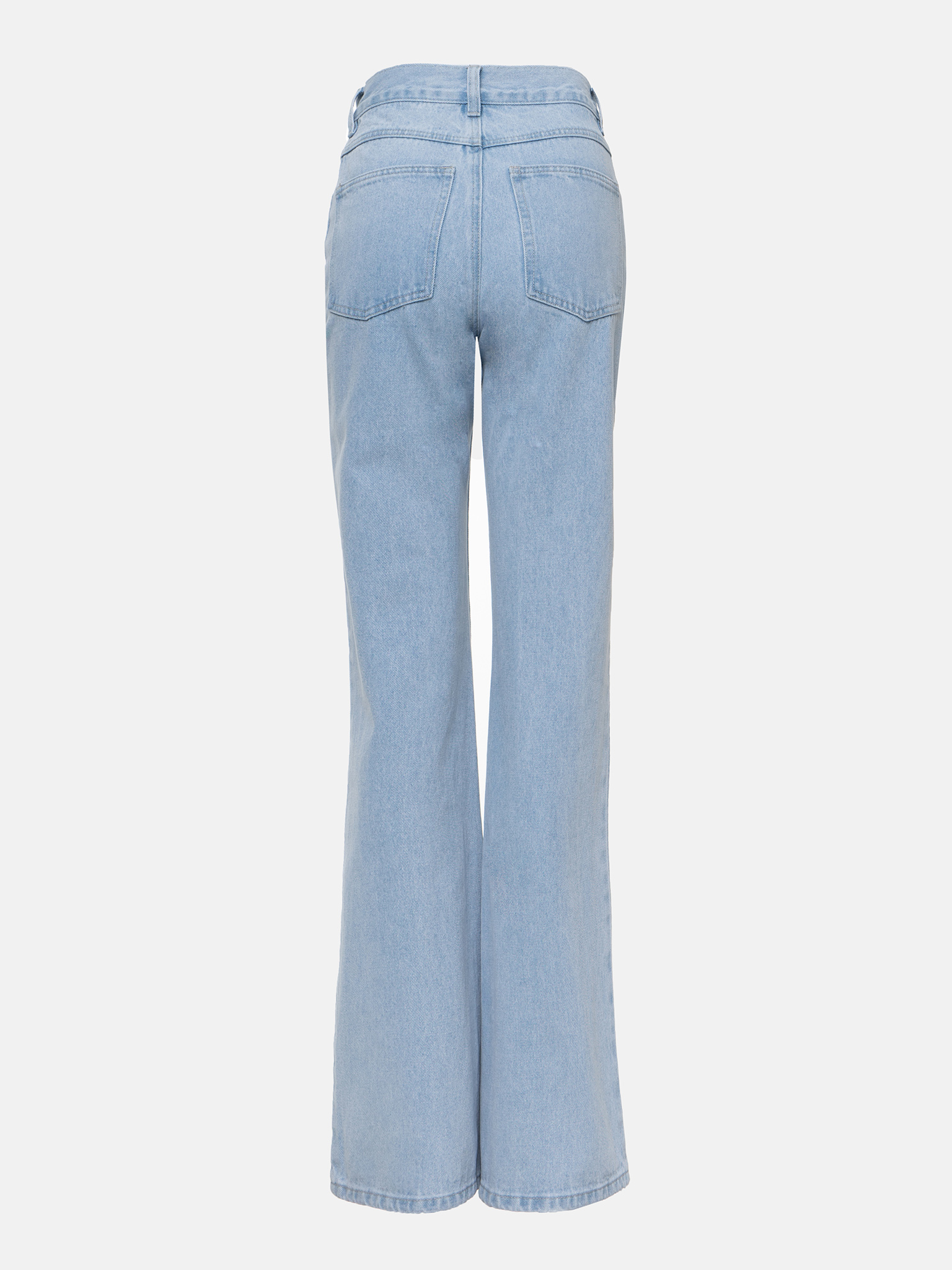 Flared-Jeans mit quadratisch geformten Taschen