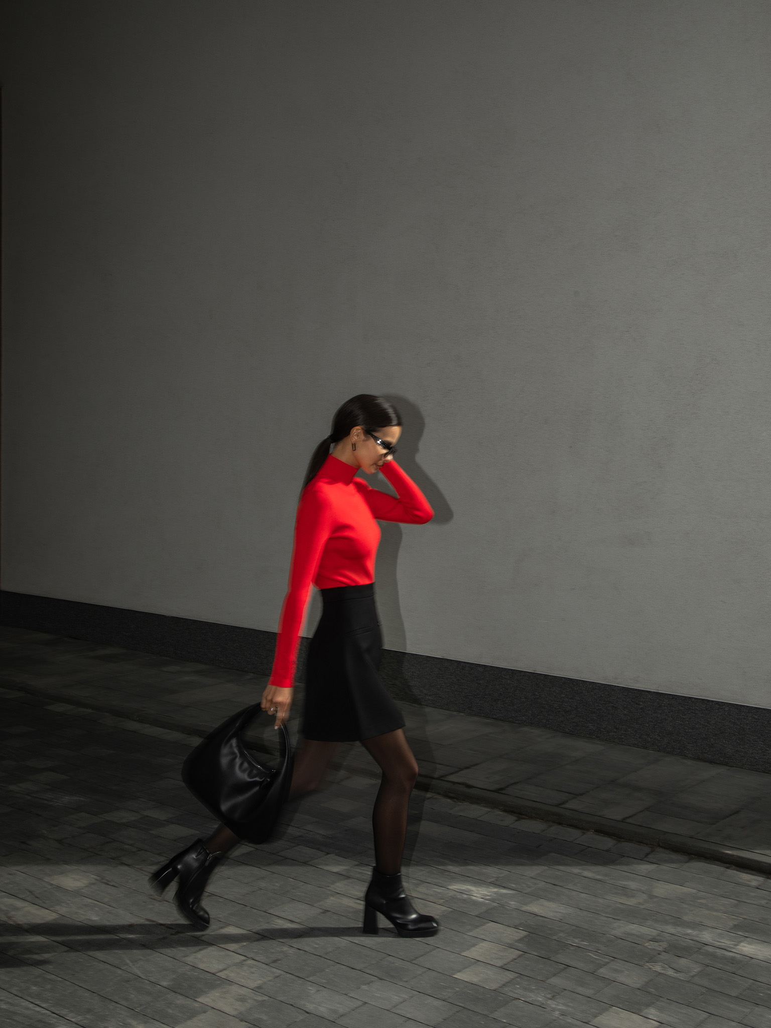 Soft-jersey turtleneck sweater