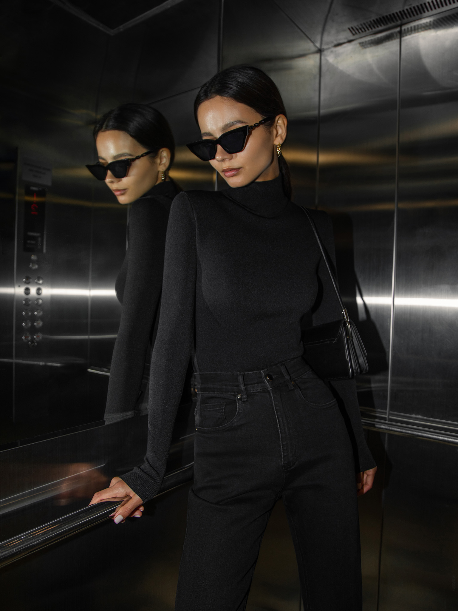 Soft-jersey turtleneck sweater