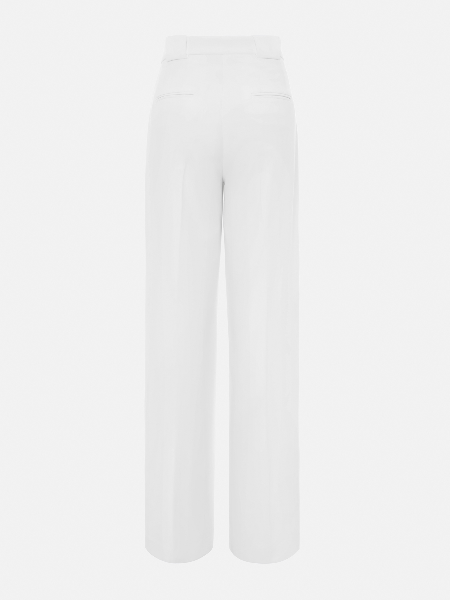 Palazzo trousers with pleats at the waist and contrasting button